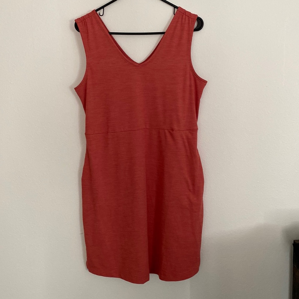 Toad&Co Tech Tomboy Cap Sleeve Dress Pockets Med